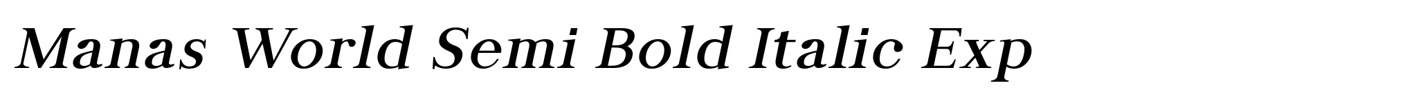 Manas World Semi Bold Italic Exp image